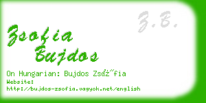 zsofia bujdos business card